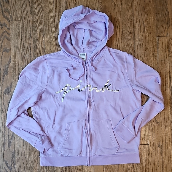 PINK Victoria's Secret Lavender Hoodie Size XL - Picture 1 of 5